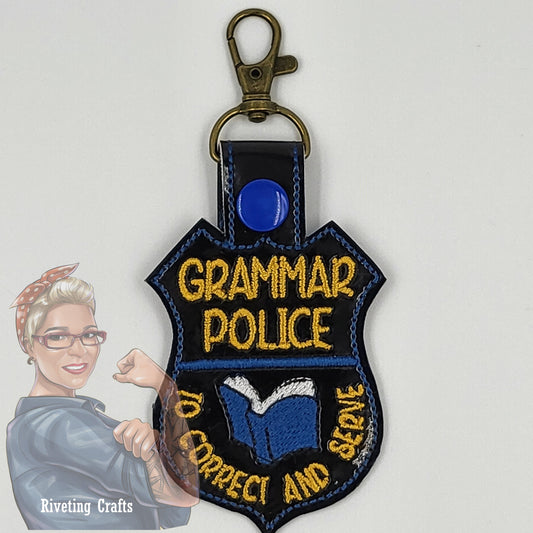 Grammar Police Keychain