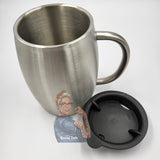 Stainless Steel 14oz Round Coffee Mug
