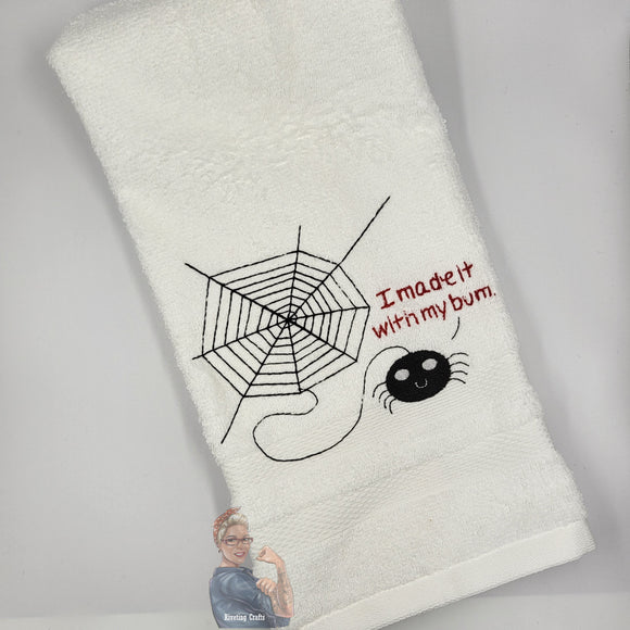 Spider Bum Hand Towel Design