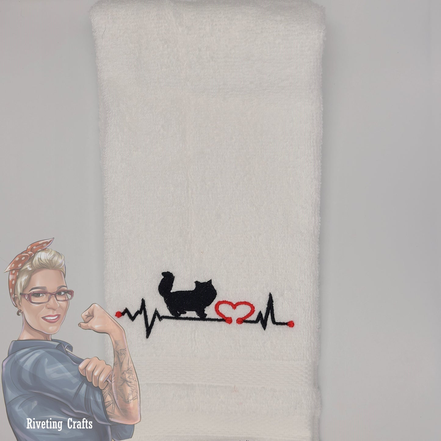 Animal Heartbeat Hand Towel