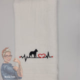 Animal Heartbeat Hand Towel