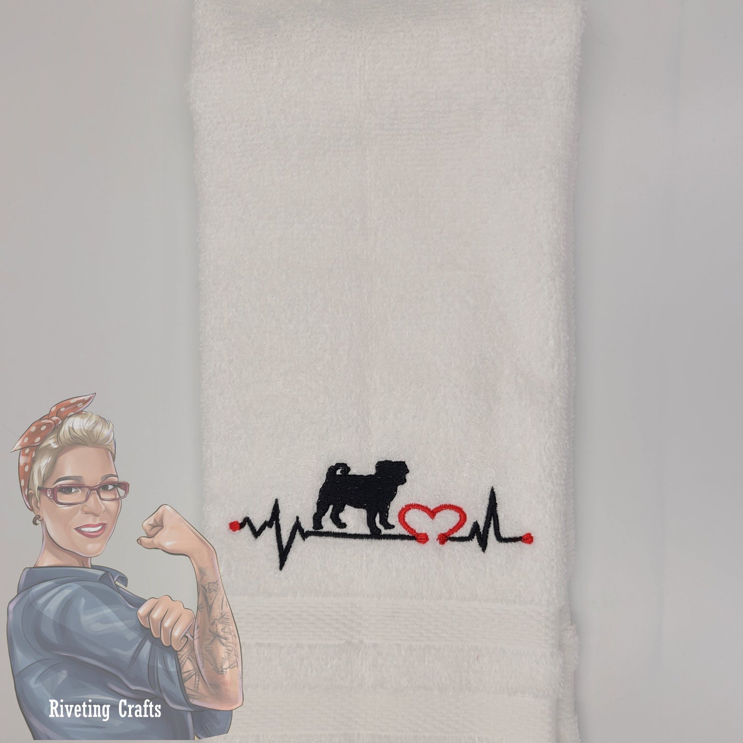 Animal Heartbeat Hand Towel