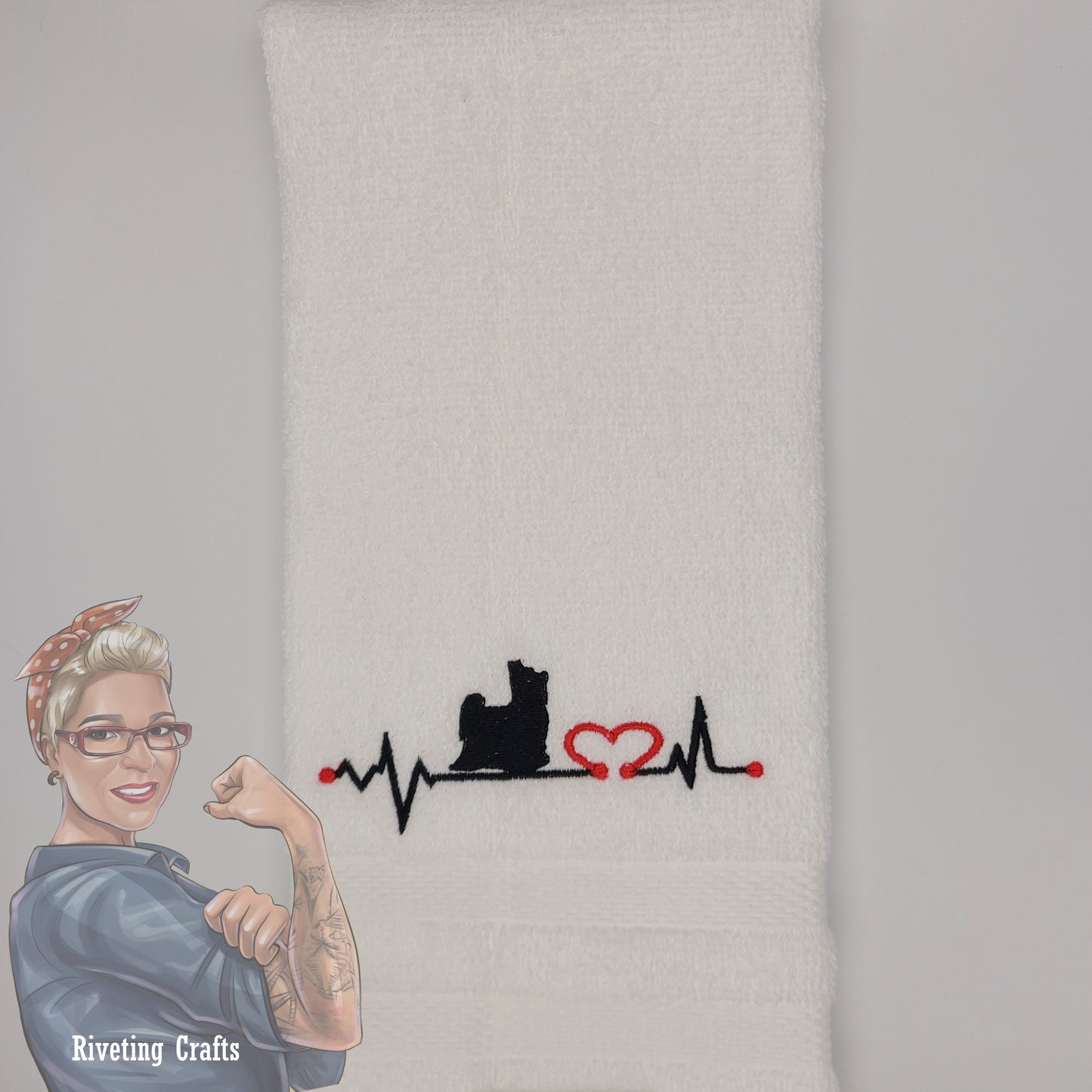 Animal Heartbeat Hand Towel