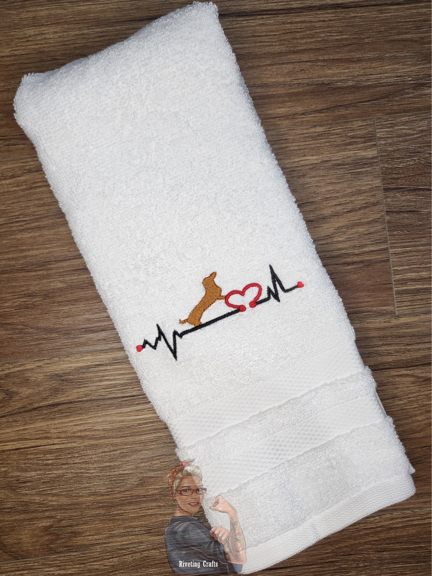 Animal Heartbeat Hand Towel