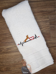 Animal Heartbeat Hand Towel Design