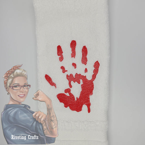 Bloody Hand -  Hand Towel Design