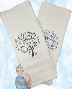 Cat Tree of Life Hand Towel