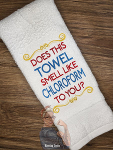 Chloroform Hand Towel Design