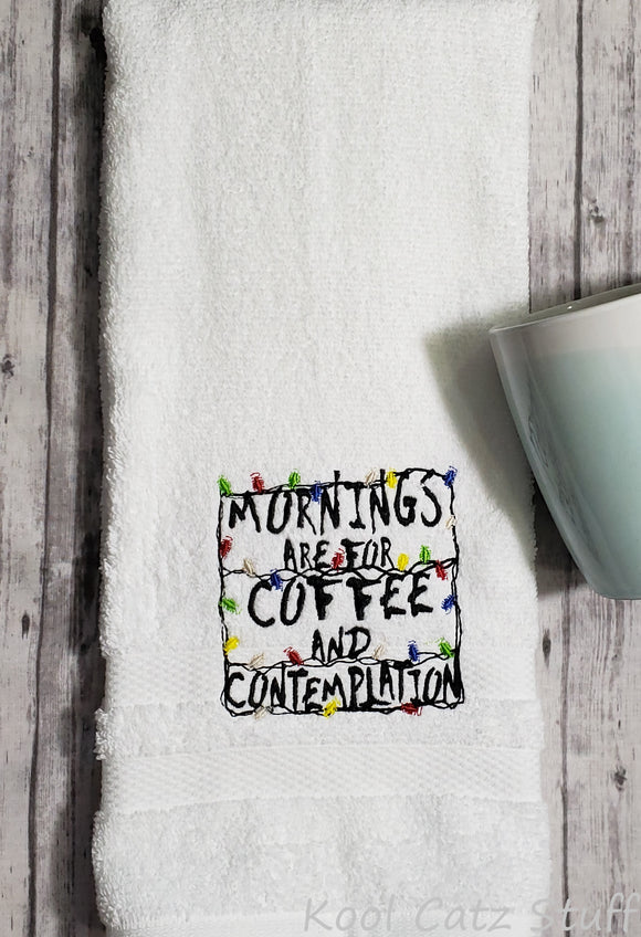 Coffee and Contemplation Hand Towel