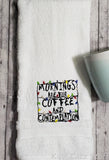 Coffee and Contemplation Hand Towel
