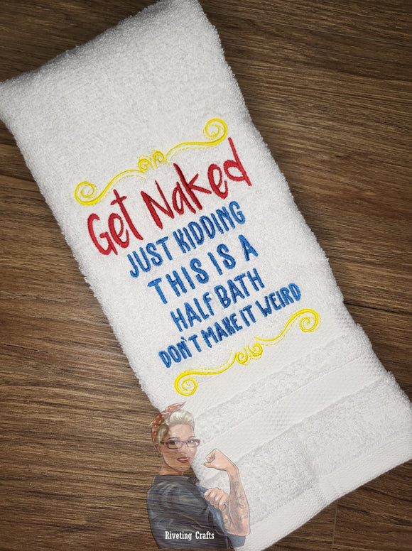 Get Naked Hand Towel Design