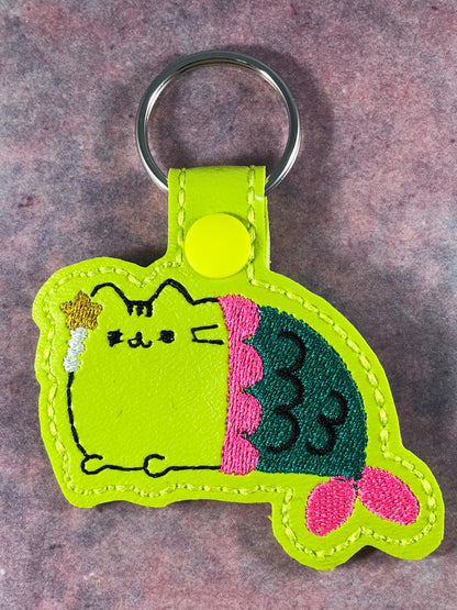 Pusheen Purr-Maid!  Mermaid Kitty Keychain - Kool Catz Stuff