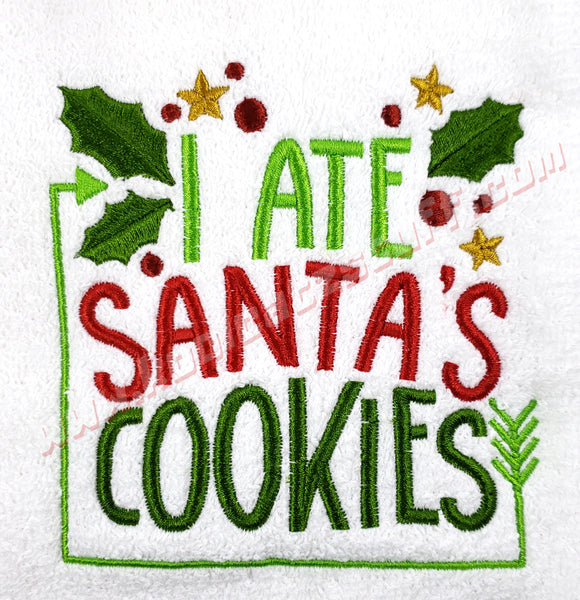 I Ate Santa's Cookies Towel - Kool Catz Stuff