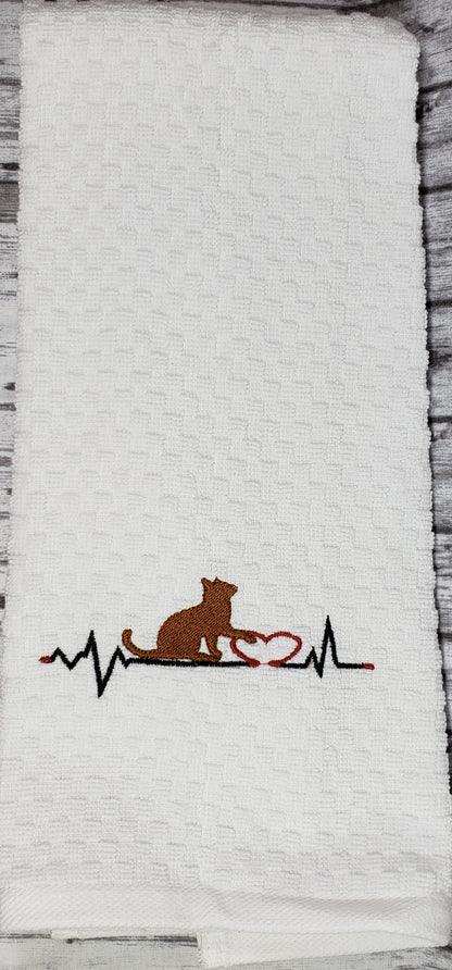 Animal Heartbeat Hand Towel