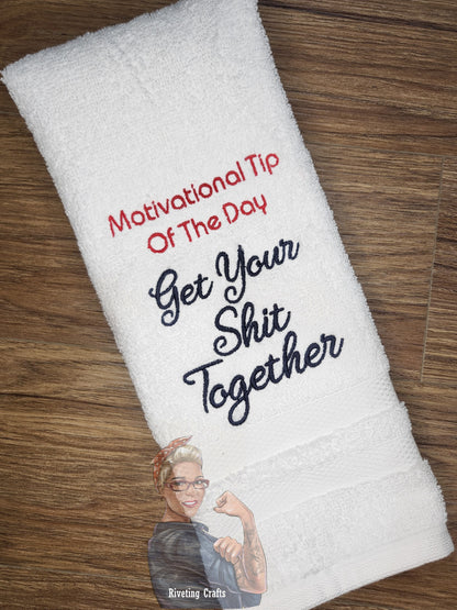 Motivational Tip of the Day Hand Towel