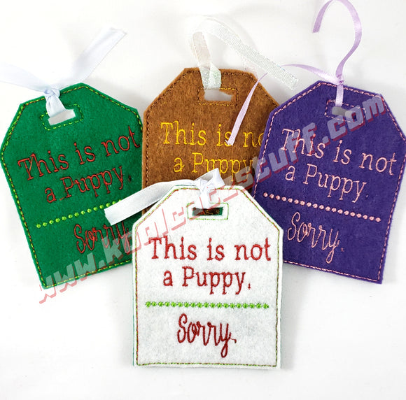 This is Not A Puppy Gift Tag - Kool Catz Stuff