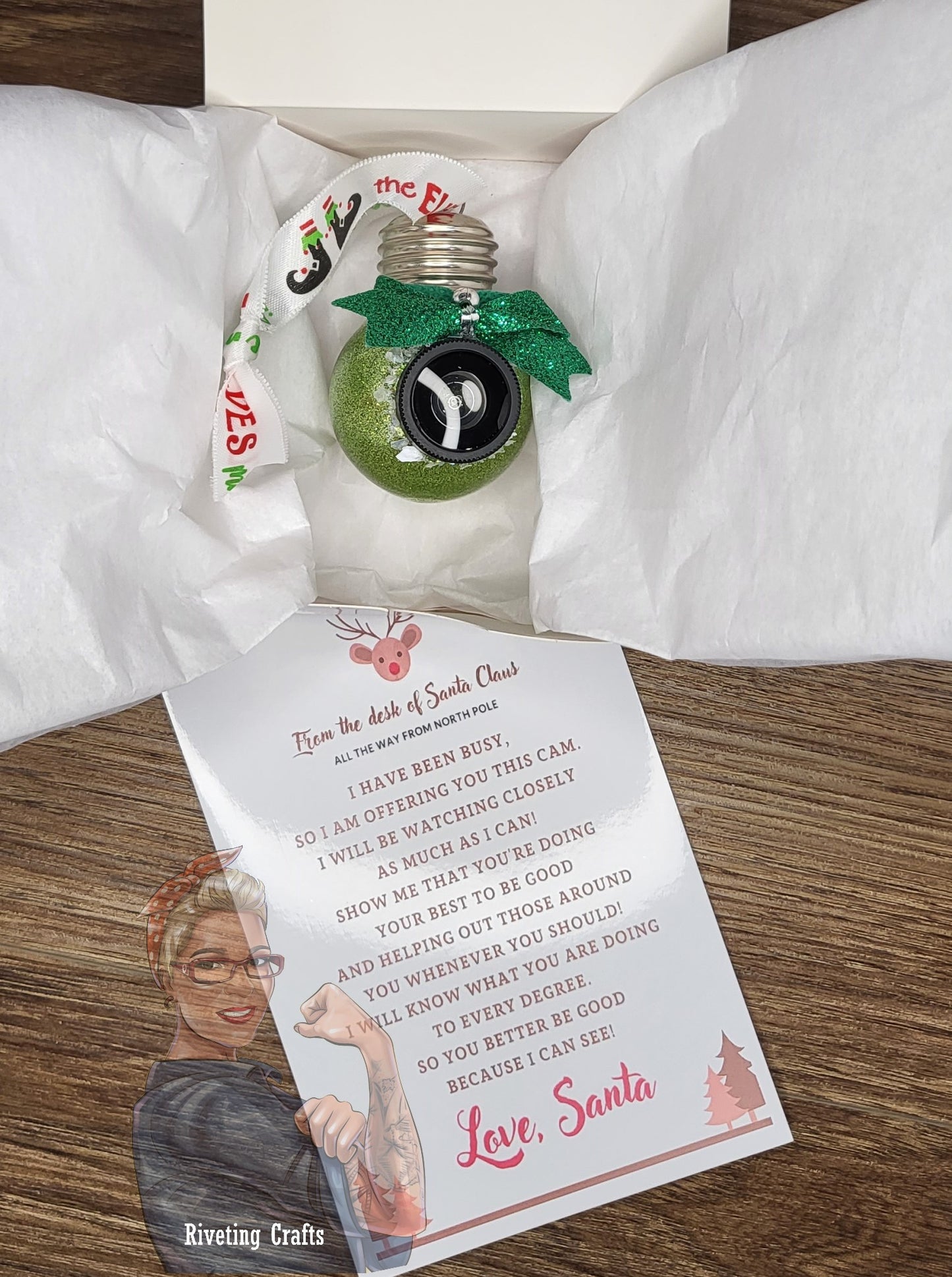 Santa Cam Christmas Ornament