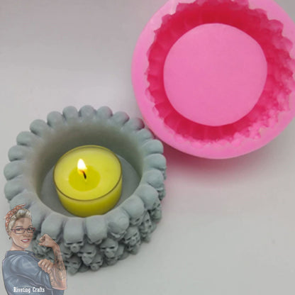 Skull Pen Succulent Holder Silicone Mold