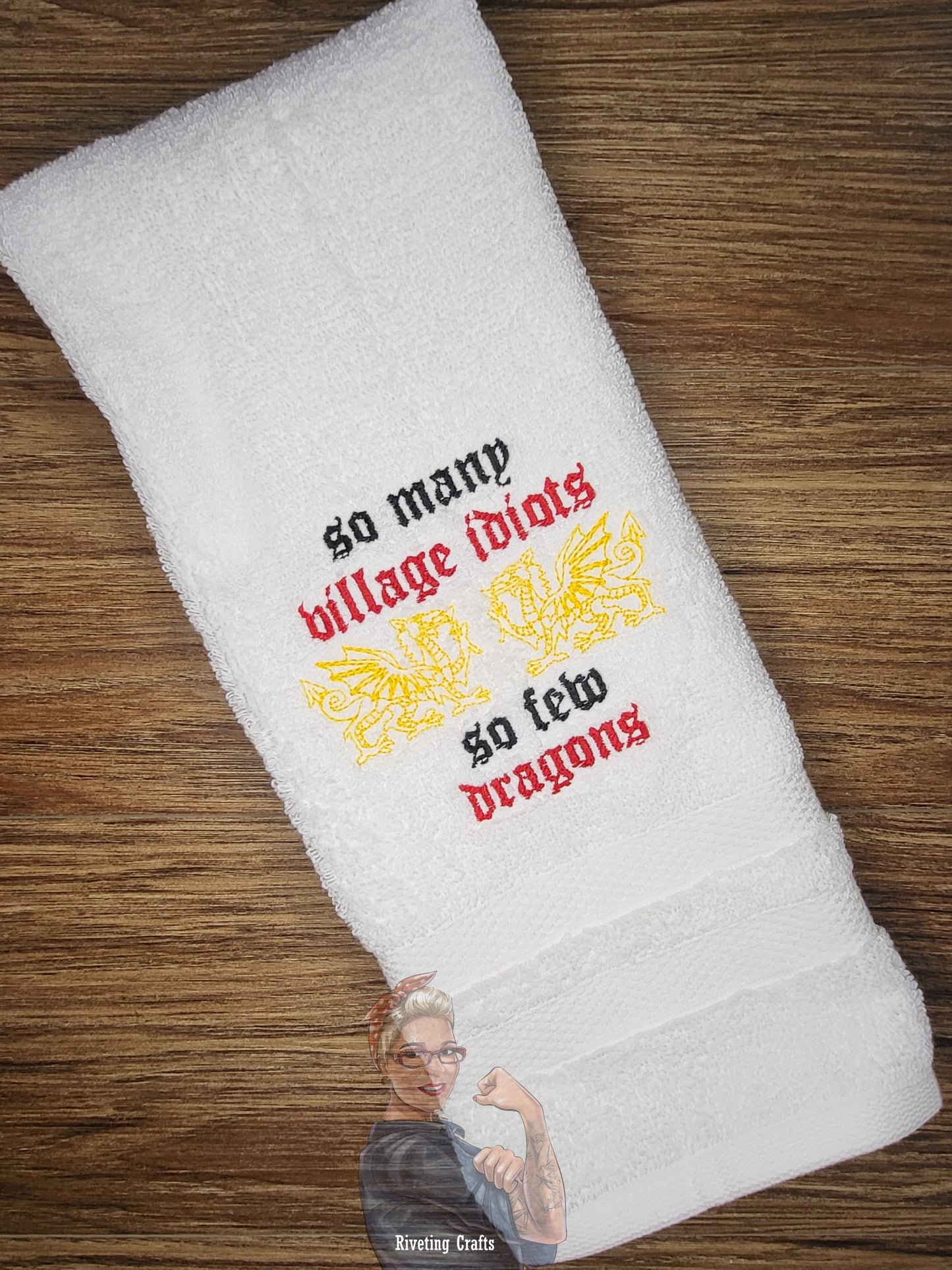 So Many Village Idiots Hand Towel