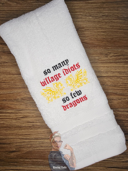 So Many Village Idiots Hand Towel