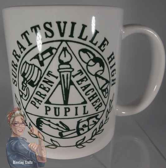 Surrattsville High School Retro Design Mug