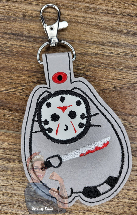 Jason Vorhees Kitty Cat Keychain