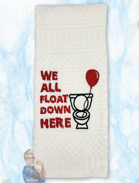 We All Float Down Here Hand Towel Design