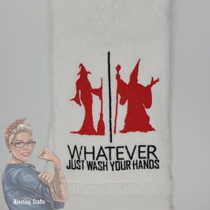 Whatever Witch & Wizard Hand Towel Design