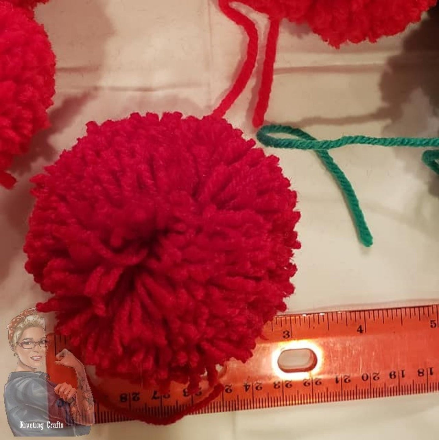 Large Handmade 3&quot; Pom-Poms - Single or Garland - Super Thick