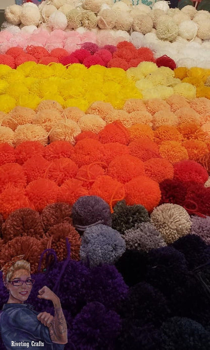 Large Handmade 3&quot; Pom-Poms - Single or Garland - Super Thick